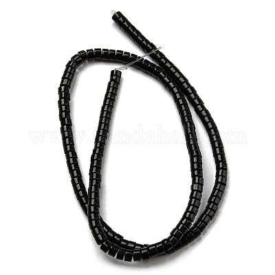 Natürlichen schwarzen Steinperlen Stränge&nbsp;G-F631-A14-01-1