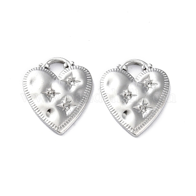 Подвеска из нержавеющей стали 304 со стразами STAS-P324-38P-1