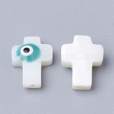 Бусины из натуральных пресноводных ракушек X-SHEL-Q017-10C-1