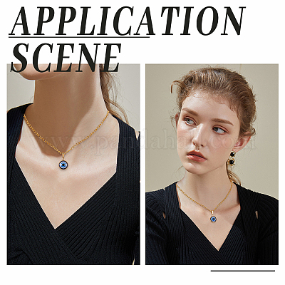 10 шт. подвески ручной работы в технике лэмпворк с вакуумным покрытием PVD STAS-DC0010-37-1