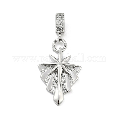 Латунные микропаве прозрачные кубические цирконии звезды европейские подвески шармы KK-Z090-02P-1