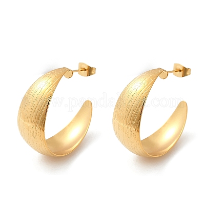 Серьги-гвоздики из нержавеющей стали 304 EJEW-G423-34A-G-1