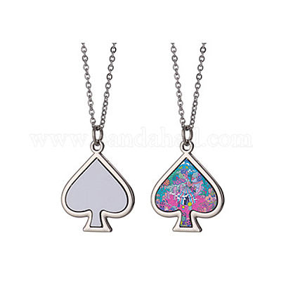 Wholesale Sublimation Blank Aluminum Pendant Necklace 