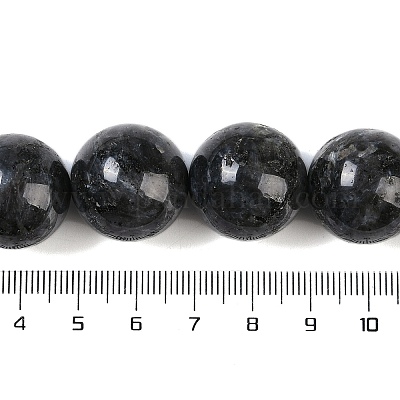 Натуральные нити бус из ларвикита G-G118-B02-01-1