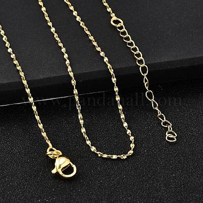 Ожерелья из овальных звеньев латуни толщиной 1.5 мм NJEW-M108-17G-1