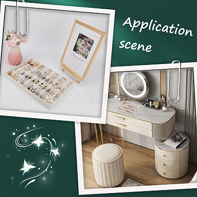 1 шт. льняная коробка для хранения кулонов и ожерелий с 24 отделениями AJEW-SP0001-05-1