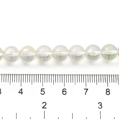 Прозрачные стеклянные бусины гальваническим пряди GLAA-T032-T8mm-C10-1