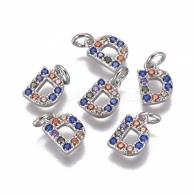 Латунные микро проложить кубического циркония подвески ZIRC-L070-38D-P-1