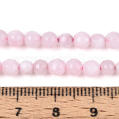 Окрашенные природные белый нефрит бисер пряди G-T139-4mm-60-04-1