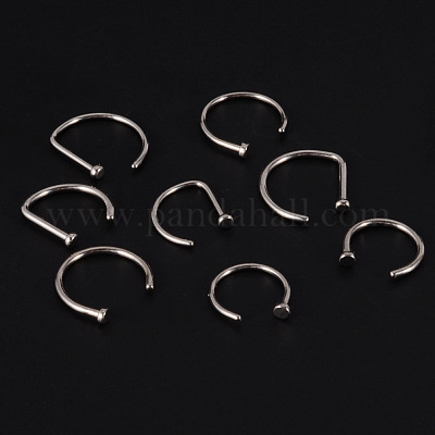 G23 титановый зажим в форме буквы D на кольцах для носа WGA60F5-05-1