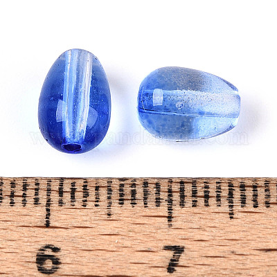 Выпечка расписные прозрачные стеклянные бусины DGLA-N014-10E-1