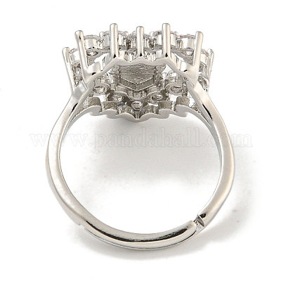 Сердце со стойкой с покрытием из латуни RJEW-I105-04P-06-1