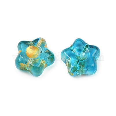 Гальванопокрытие и стеклянные бусины с золотым металлическим плетением EGLA-T029-02D-1