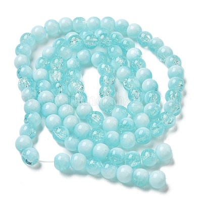 Стеклянные бусины кракле GLAA-U001-8mm-08-1