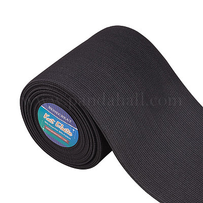 Wholesale BENECREAT 5 Meters/5.5 Yards 100mm Wide Black Flat Elastic Band  Heavy Stretch Elastic Band for Sewing Clothing Craft Project 