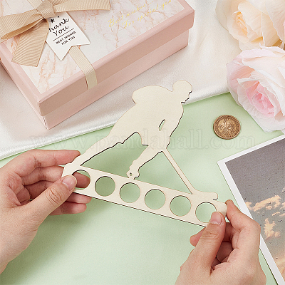 Незаконченный деревянный подарочный держатель для денег AJEW-WH0270-305B-1