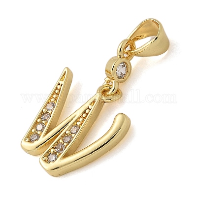 Латунные микро проложить кубического циркония подвески KK-M319-02G-W-1