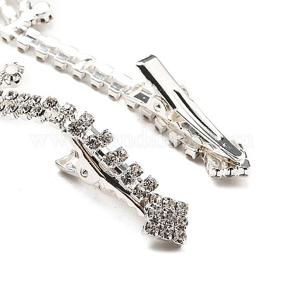 Цепочка для волос из сплава со стразами OHAR-M044-02D-S-1