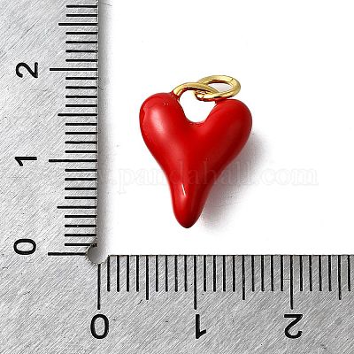 Латунные подвески из красной эмали KK-Z102-23G-02-1