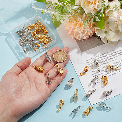 40 шт. 2-х цветные латунные скобы для ледоруба KK-GO0002-15-1