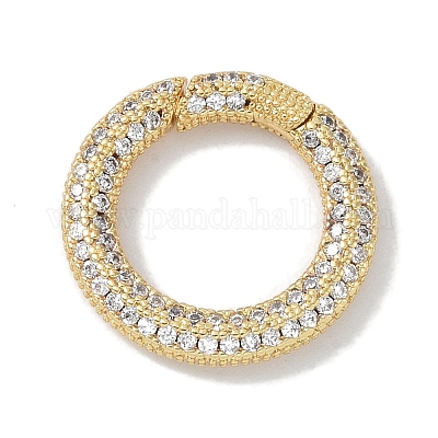 Стойки обшивки латунные микро проложить кубического циркония Twister застежками KK-NH0002-04G-01-1