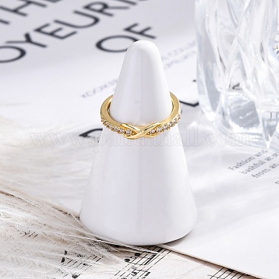 Кольца-манжеты из латуни с микропаве RJEW-G337-22G-1