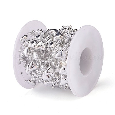 Елка сердце и шар из бисера гирлянда CHAC-H100-03-1