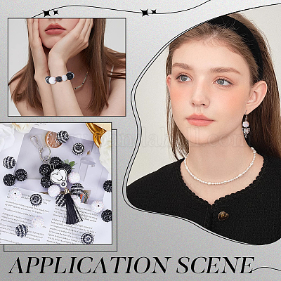 48 шт. 8 вида бусин из смоляных стразов RESI-SC003-43-1