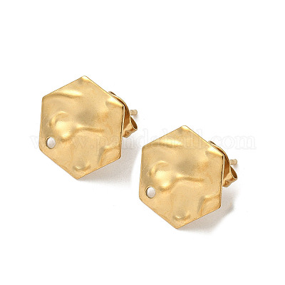 Фурнитура для сережек-гвоздиков из нержавеющей стали 304 STAS-V015-31B-G-1