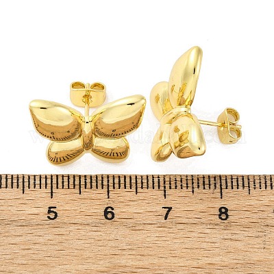 Латунь серьги EJEW-H158-05A-G-1