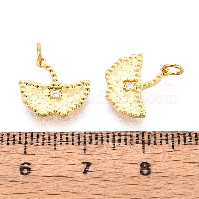 925 серебряная подвеска в виде листа с микропаве из прозрачных кубических цирконий STER-T008-52G-1