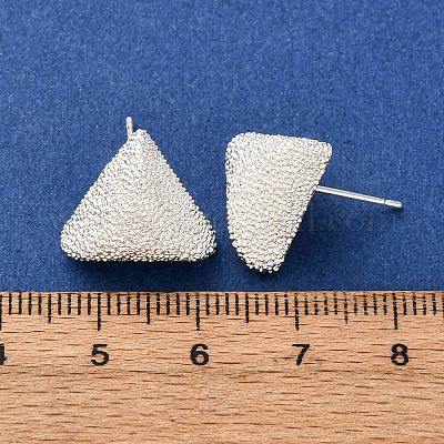 Серьги-гвоздики с текстурированной латунью EJEW-A143-02D-S-1