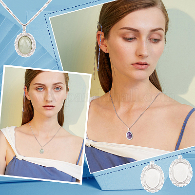 Набор для самостоятельного изготовления ожерелья с подвеской из натурального смешанного камня DIY-UN0003-11-1