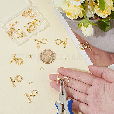 12 шт. 3-х стилевые латунные застежки-тоглы KK-ME0002-31-1