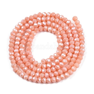 Стеклянные бусины с гальваническим покрытием  EGLA-A044-P2mm-A33-1