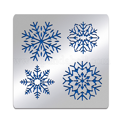 Wholesale BENECREAT Snowflake Pattern Stainless Steel Stencil Template 