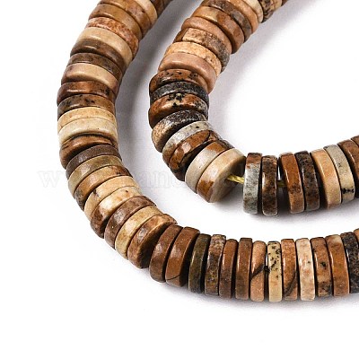 Естественного изображения яшмы бисер нитей G-T142-6mm-09-1