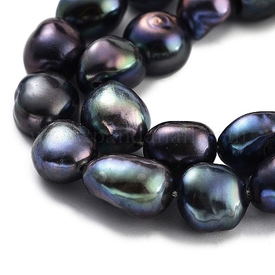 Окрашенные натуральные культивированные нити из пресноводного жемчуга PEAR-P062-30D-1