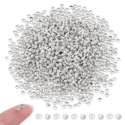 1000 Stück Messing-Crimpperlen&nbsp;KK-UN0005-28S-1
