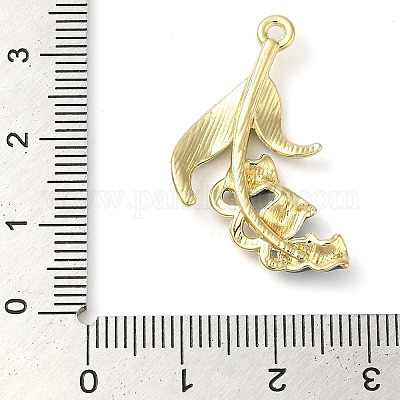Pendentifs d'émail en alliage&nbsp;ENAM-U001-04F-G-1