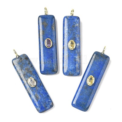 Крашеные природные лазурит подвески G-H318-03G-04-1
