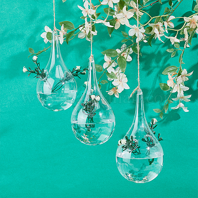 Стеклянные подвесные гидропонные вазы&nbsp;AJEW-WH0752-086A-1