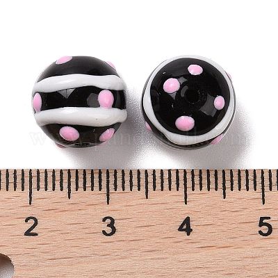 Нити стеклянных эмалевых бусин LAMP-A001-C01-1