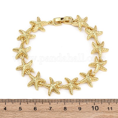 Латунь ссылка браслеты для женщин BJEW-H209-01G-1