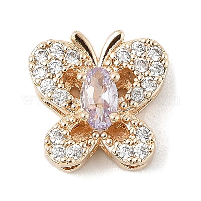 Латунные микро проложить кубического циркония бусы KK-K297-34A-G01-1