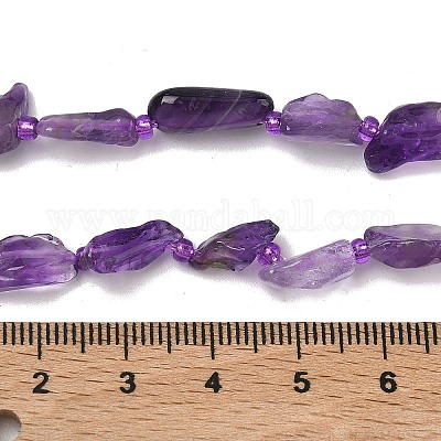 Natürlichen Amethyst Perlen Stränge&nbsp;G-Z130-B01-01-1