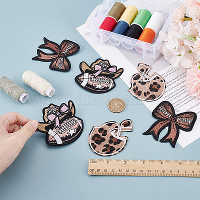 6 шт. 3 стиля полиэстеровой вышивки пришивные аппликации PATC-FG0002-63-1