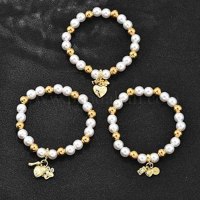 Латунь браслеты простирания BJEW-C098-06-1