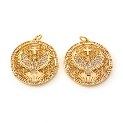 Латунные микро проложить кубического циркония подвески KK-I672-06G-1