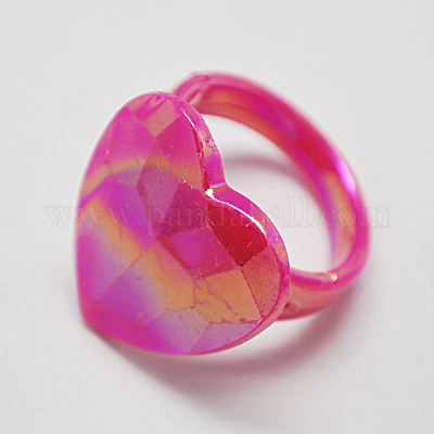 Plastic hot sale heart ring